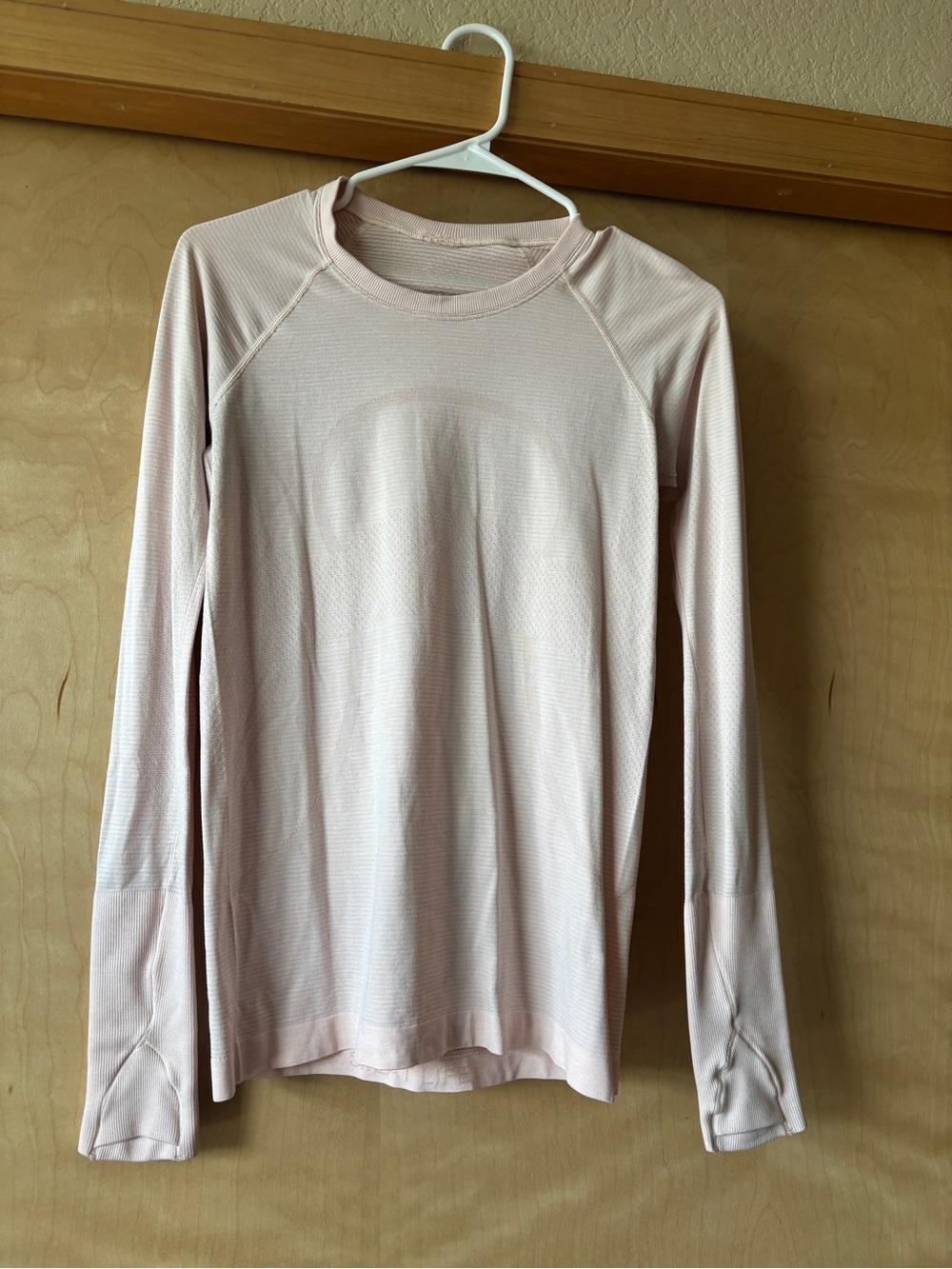 lululemon athletica Long Sleeve Crew Top in Light Pink